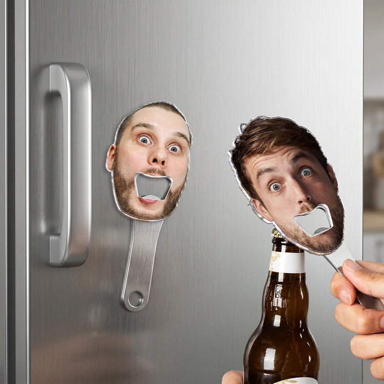 Funny Custom Face Photo Decor Bar Party With Magnet - Wedding, Bachelor - Personalized Bottle Opener