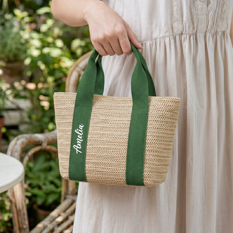 Gift For Her Summer Style - Personalized Straw Bag