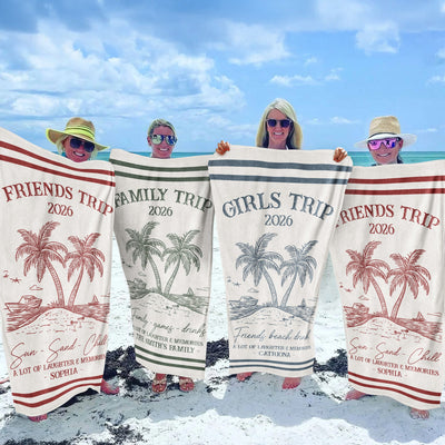 Girls Trip 2026 - Personalized Beach Towel