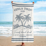 Girls Trip 2026 - Personalized Beach Towel