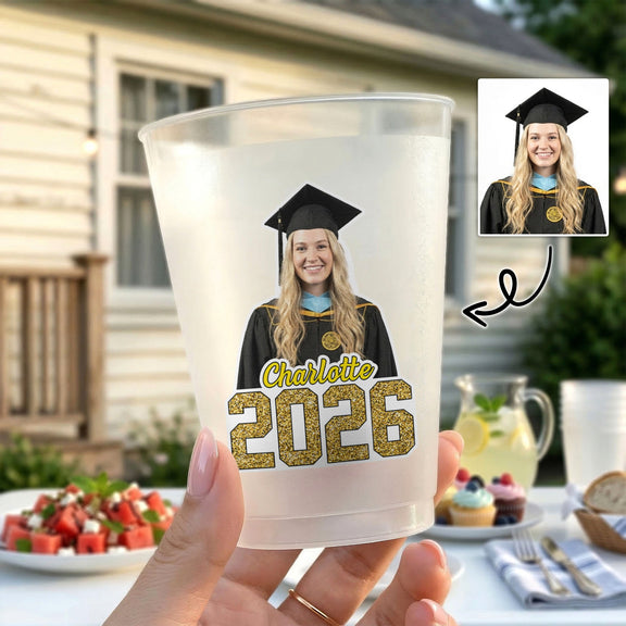 Graduation Custom Face And Name - Personalized Cups