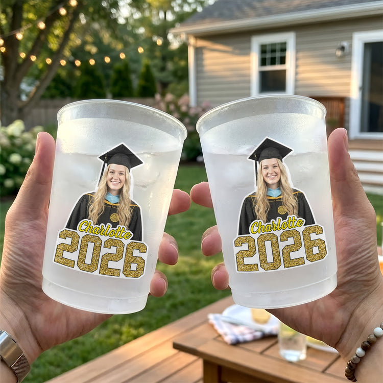 Graduation Custom Face And Name - Personalized Cups