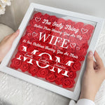 Having You As My Wife Mother's Day Gift - Personalized Flower Shadow Box With LED Light - Gift For Wife