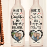 Here's To Happily Ever After - Personalized Photo Bottle Lamp