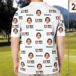 I Love My Hot Wife - Personalized Photo Polo Shirt
