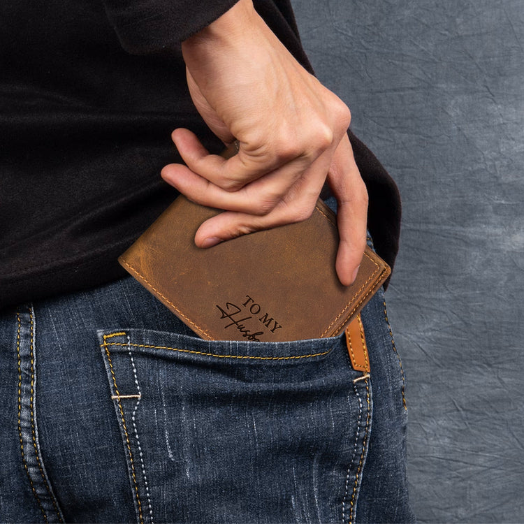 I Love You For Who You Are But That Cock Sure Is A Bonus - Personalized Leather Wallet