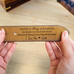 I Promise To Always Be By Your Side Sexy Naughty - Personalized Engraved Leather Belt - Gift For Husband