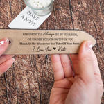 I Promise To Always Be By Your Side Sexy Naughty - Personalized Engraved Leather Belt - Gift For Husband