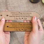 I Promise To Always Be By Your Side Sexy Naughty - Personalized Engraved Leather Belt - Gift For Husband