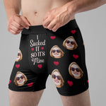I Sucked It - Personalized Photo Men's Boxer Briefs - Underwear with Face - Gift For Husband