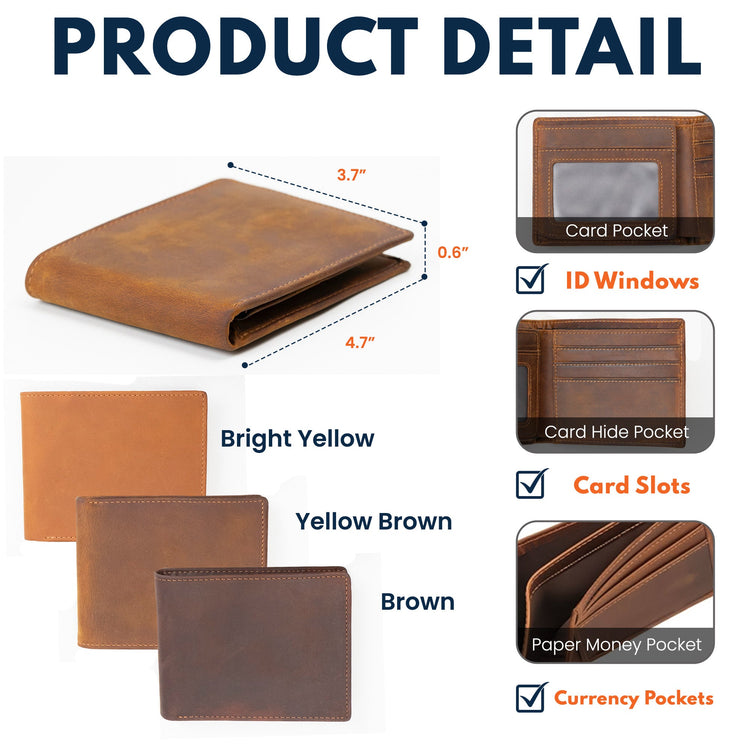 I'm So Lucky To Have You As My Daddy - New Dad Gifts - Personalized Leather Wallet