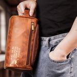 It Takes A Lot Of Balls To Play Golf The Way I Do - Personalized Leather Toiletry Bag