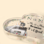 It's Official Mr. & Mrs. - Personalized Heart Shaped Acrylic Plaque