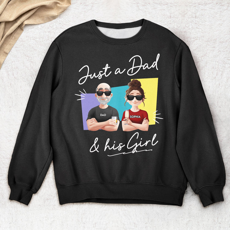 Just A Dad And His Girl - Personalized Shirt - Gift For Dad