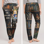 Just A Girl Who Loves Books - Personalized Sweatpants, Lounge Pants With Pockets, Custom Pajama Pants, Jogger Sweatpants, Gift For Her
