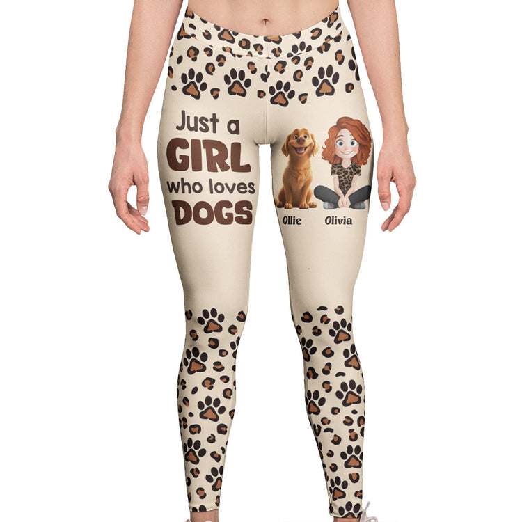 Just A Girl Who Loves Dogs - Personalized Leggings