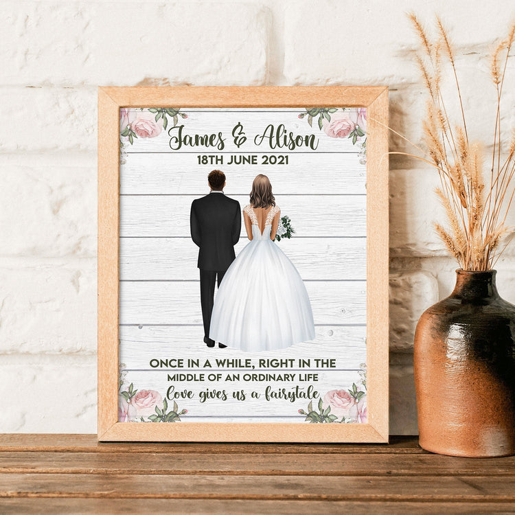 Love Fairytale - Personalized Poster - Bride & Groom