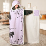Mama Bear We Love You Floral Version - Personalized Wearable Blanket