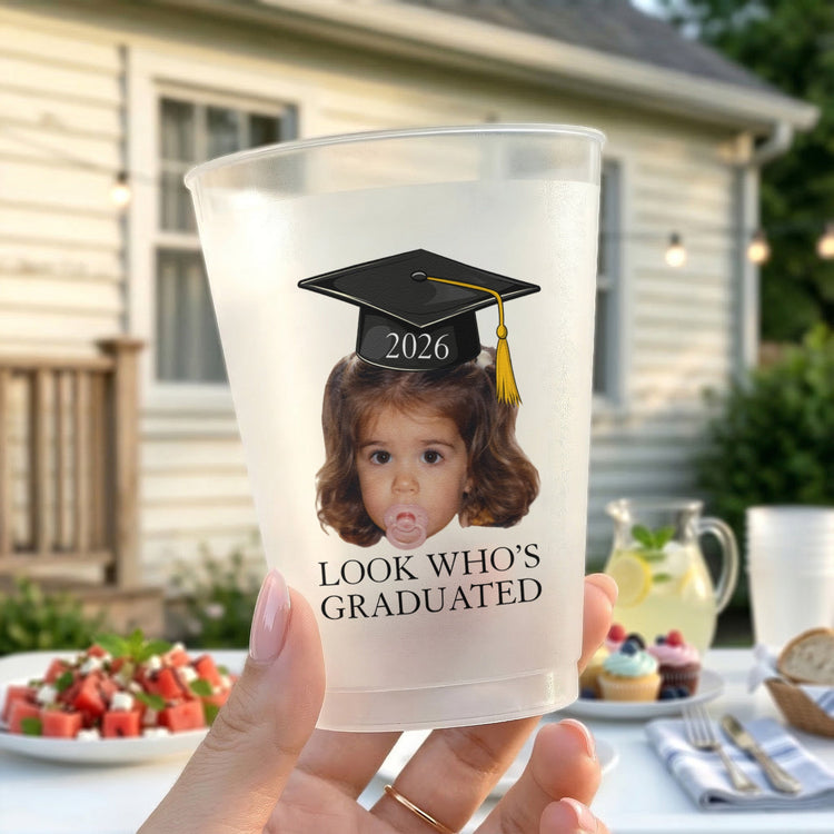 Custom Vintage Childhood Photo Graduation Gift Party - Personalized Cups