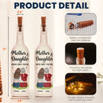 Mother And Daughter Forever Linked Together - Personalized Bottle Lamp - Gift For Mom
