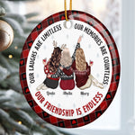 Our Friendship Is Endless - Personalized Friends Ornament, Gift For Friend