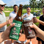 Same Hole Forever Golf Bachelor Party Favors - Custom His Funny Face - Personalized Can Cooler