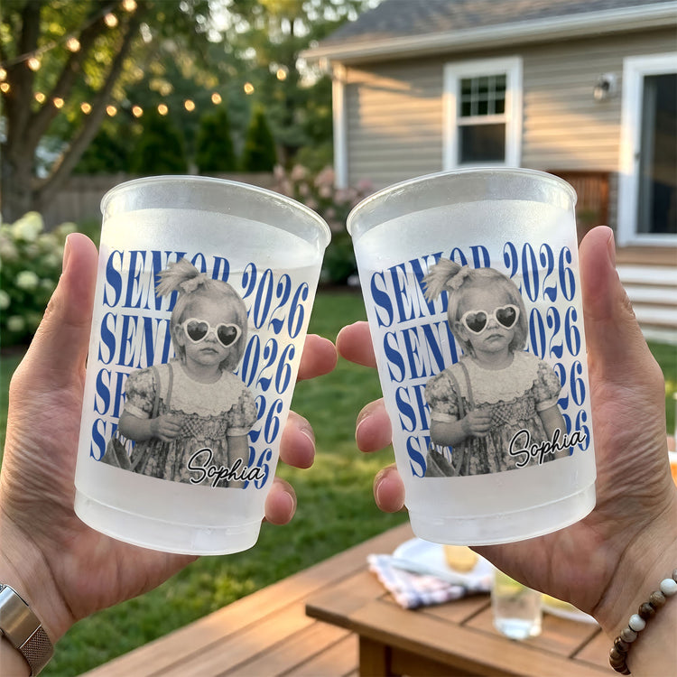 Senior Custom Vintage Photo - Personalized Cups