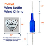 Sisters Different Flowers From The Same Garden - Personalized Wine Bottle Wind Chime