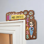 Teacher Back To School Classroom Decoration - Personalized Door Corner Wood Sign