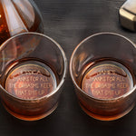 Thanks For All The Orgasms Anniversary Gift For Him - Personalized Engraved Whiskey Glass - Gift For Husband