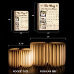 The Day Our Story Began Couple Anniversary Wedding Gift - Personalized Photo Book Lamp