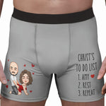 To Do List Naughty Couple Valentine's Day Anniversary Gift For Husband, Boyfriend - Personalized Men's Boxer Brief