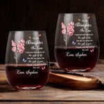 To My Daughter In Law Thank You For Loving My Son - Wedding Gifts From Mother-In-Law - Personalized Wine Glass