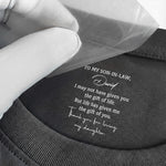 To My Son-In-Law Gift For Son In Law - Personalized Shirt