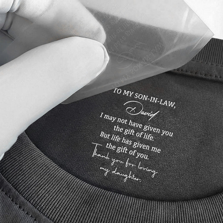 To My Son-In-Law Gift For Son In Law - Personalized Shirt
