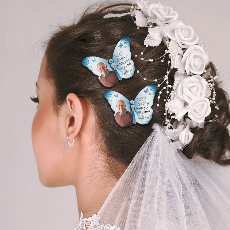 Walking With You Today & Always Wedding Bridal Keepsake - Personalized Brooch