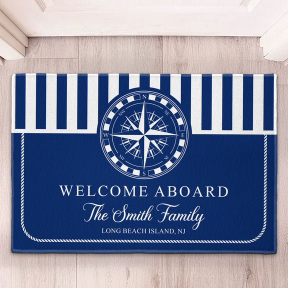 Welcome Aboard - Personalized Doormat