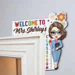 Welcome To My Class Teacher Gift Back To School - Personalized Door Corner Wood Sign