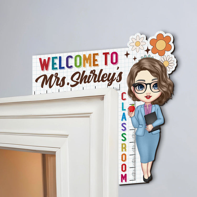 Welcome To My Class Teacher Gift Back To School - Personalized Door Corner Wood Sign