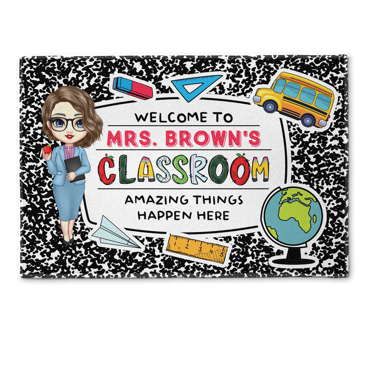 Welcome To My Classroom - Personalized Doormat