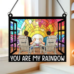 You Are My Rainbow - Personalized Window Hanging Suncatcher Ornament