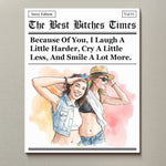 Friendship Gifts Custom Photo Watercolor Art - Personalized Magnet