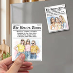 Friendship Gifts Custom Photo Watercolor Art - Personalized Magnet