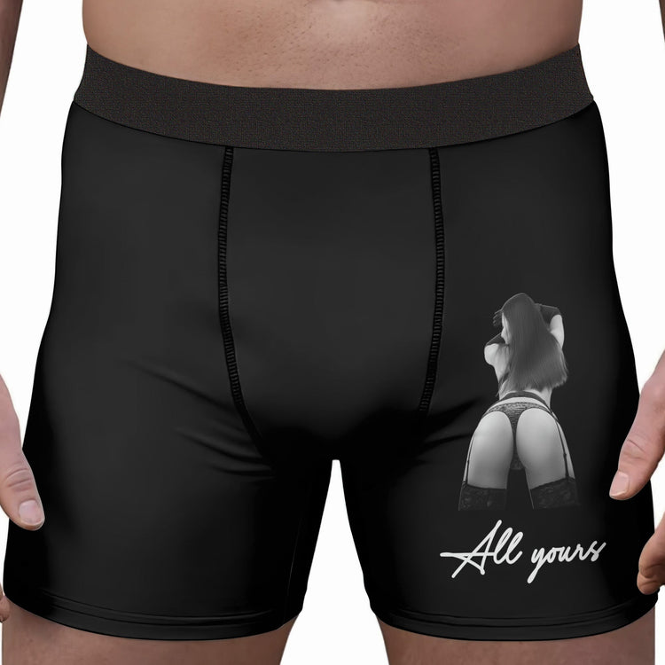 Funny Adult Naughty Gifts For Him - Upload Spicy Photo - Personalized Boxer