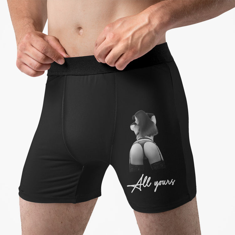 Funny Adult Naughty Gifts For Him - Upload Spicy Photo - Personalized Boxer