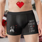 To Do List Funny Adult Naughty Gifts For Him - Upload Spicy Photo - Personalized Boxer
