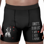 To Do List Funny Adult Naughty Gifts For Him - Upload Spicy Photo - Personalized Boxer